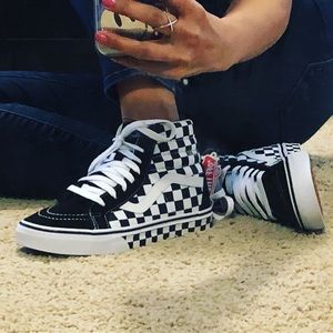 Vans Black & White Sneakers, US Womens Size 10 (Mens size 8.5)